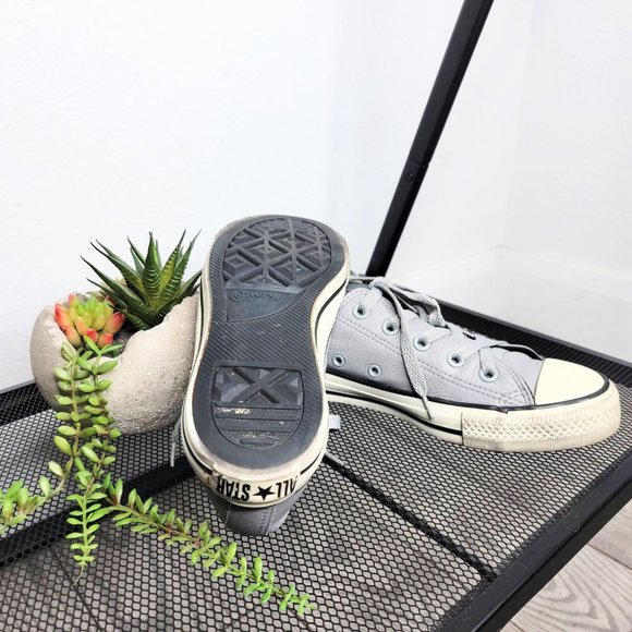 Converse All Star 2012 121986 Gray Leather Unisex Sneakers M-4/W-6 - Picture 10 of 11